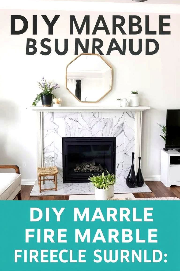 DIY Marble Fireplace Surround - 24 Marble Fireplace Ideas