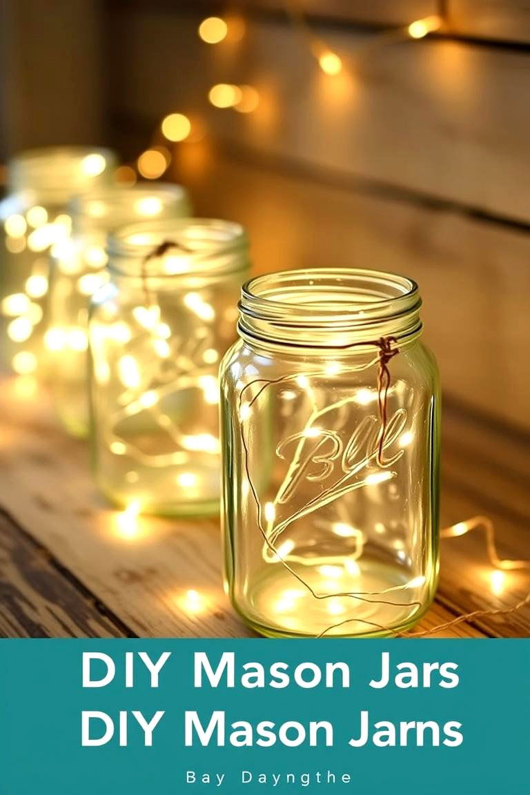 DIY Mason Jar Lanterns - 24 Friendsgiving Decor Ideas