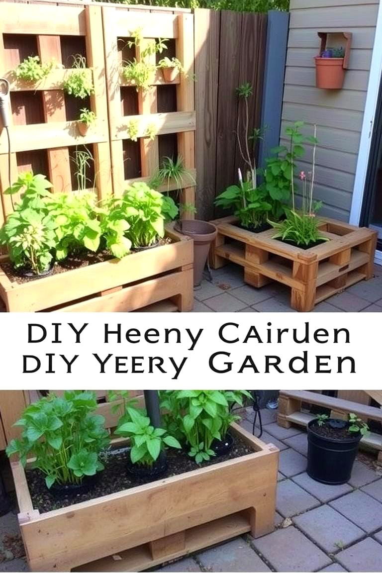 DIY Nursery Garden with Pallet Furniture and Planters - 24 Nursery Garden Ideas