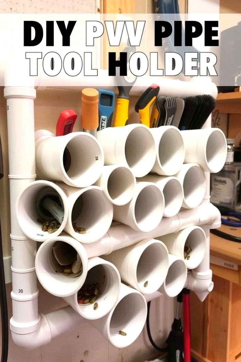 DIY PVC Pipe Tool Holders - 24 Power Tool Storage Ideas