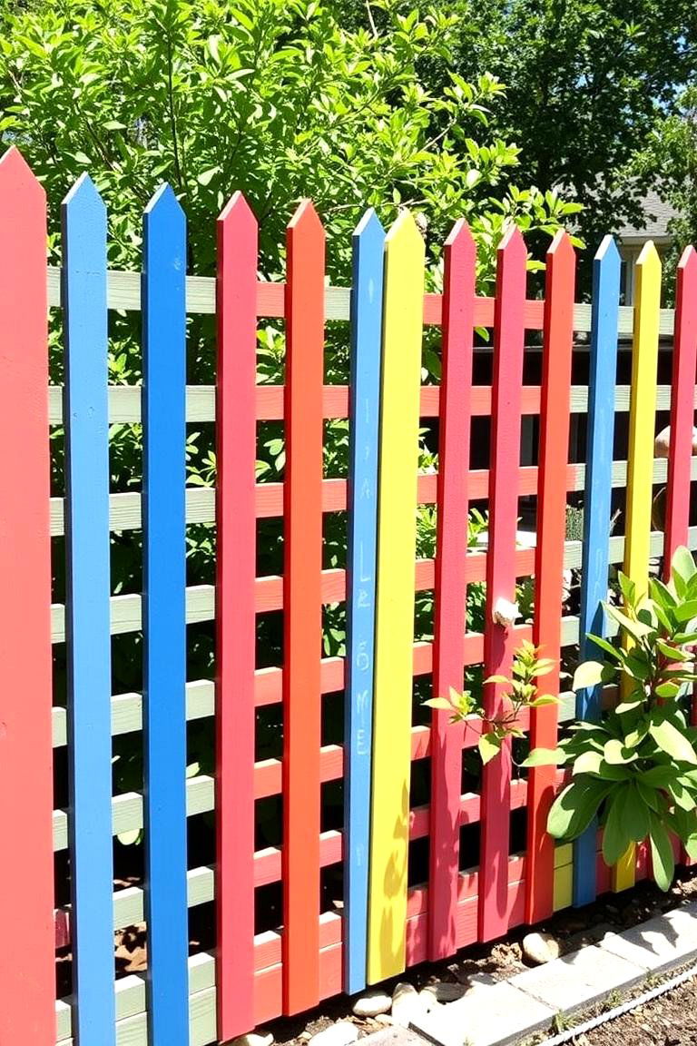 DIY Painted Lattice Fence - 24 Lattice Fence Ideas