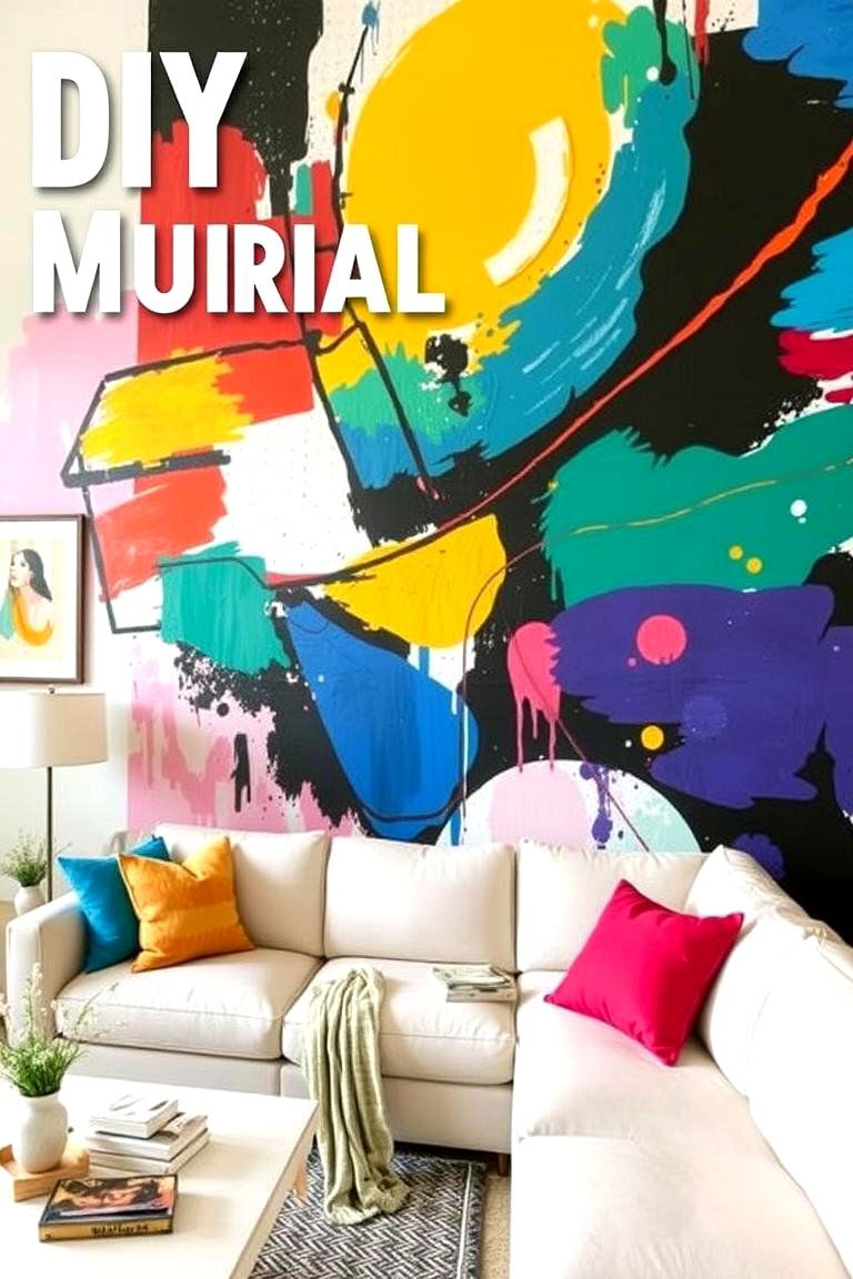 DIY Painted Mural - 24 Wall Mural Ideas
