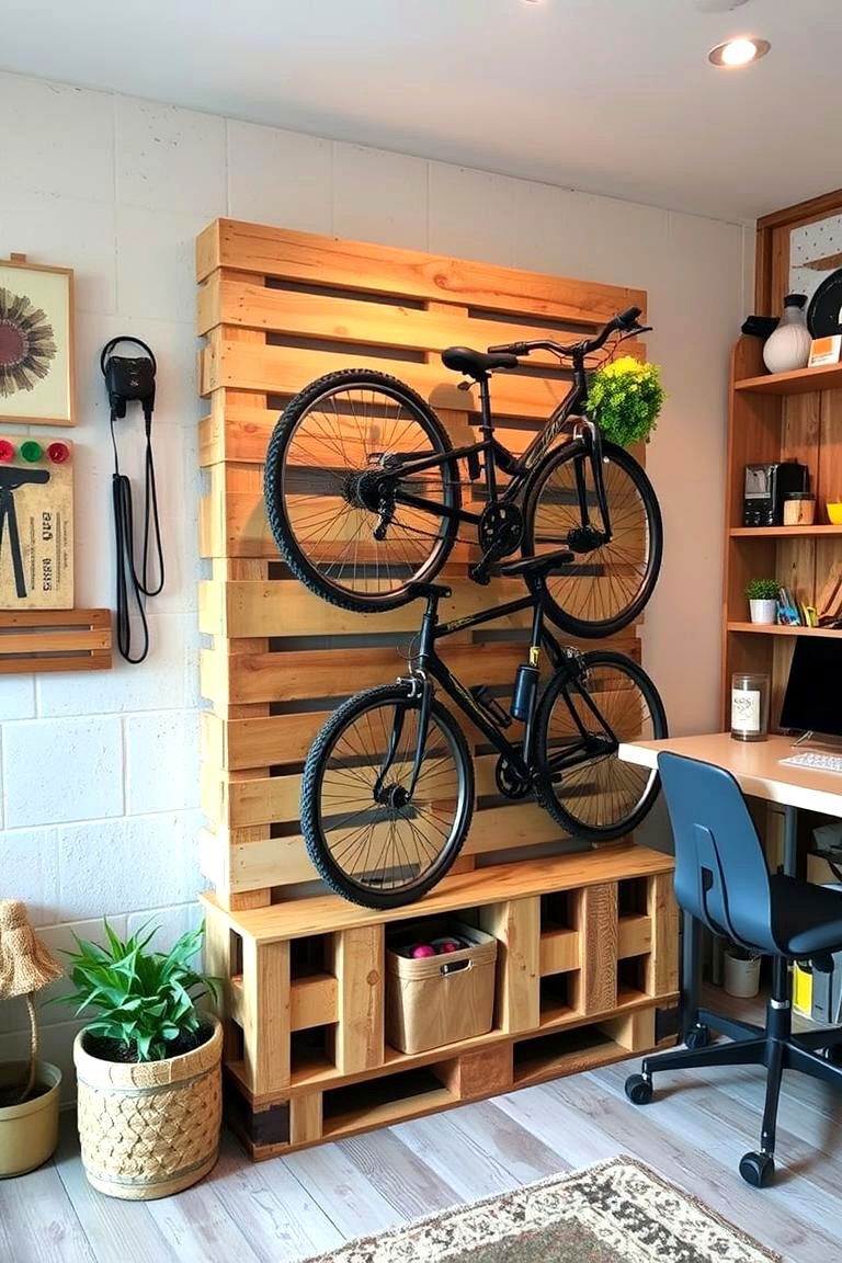 DIY Pallet Bike Storage - 24 Garage Bike Storage Ideas