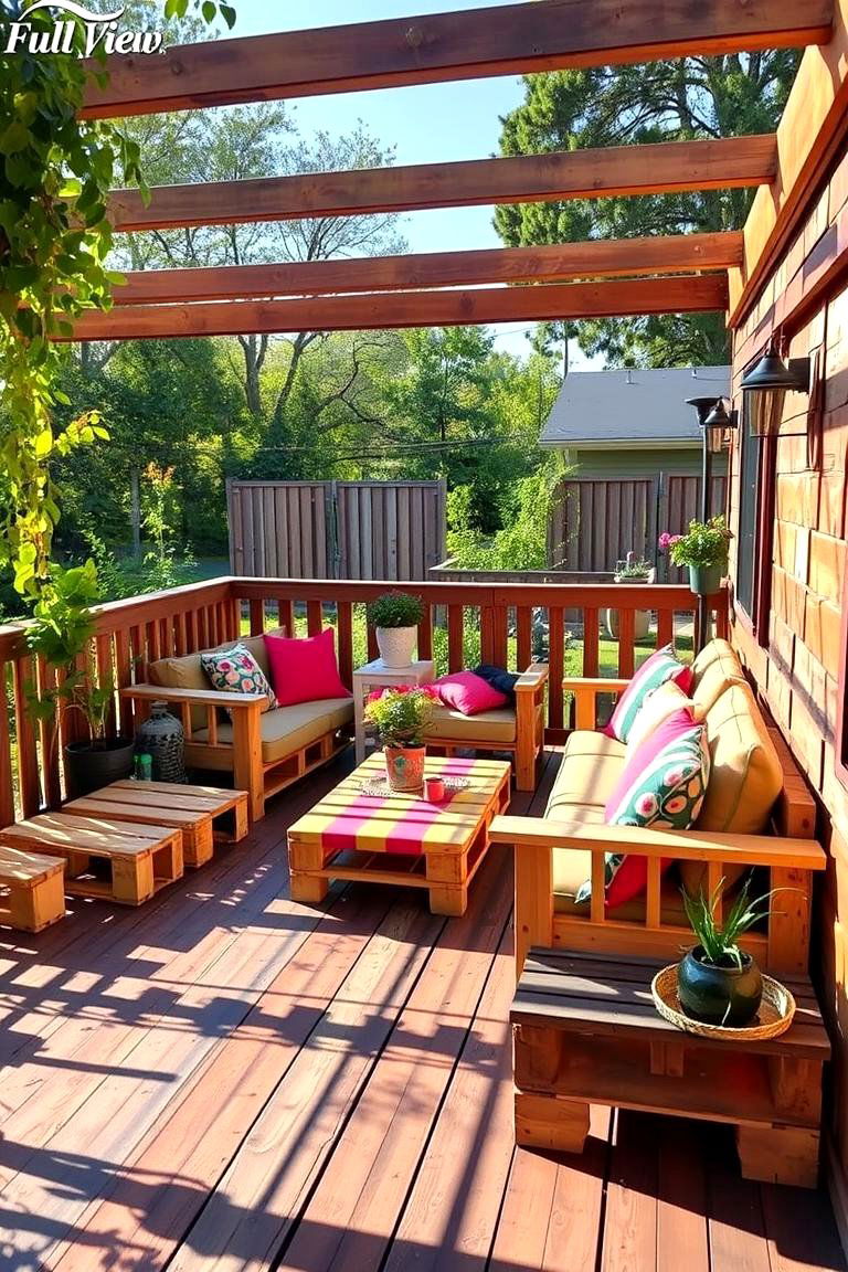DIY Pallet Deck - 24 Patio Deck Ideas