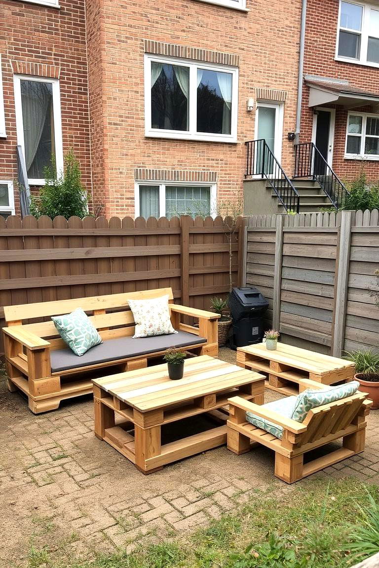 DIY Pallet Furniture - 24 Townhouse Backyard Ideas