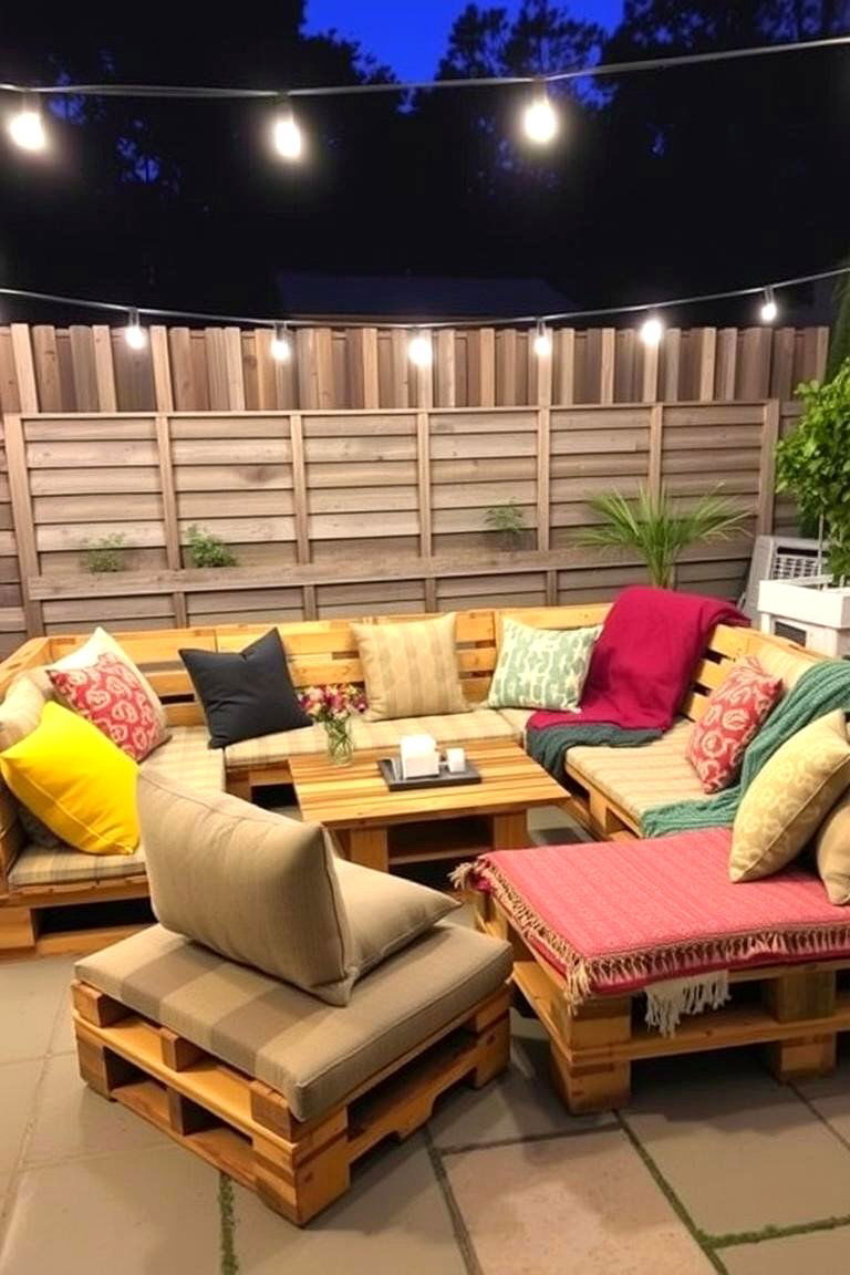 DIY Pallet Furniture Lounge - 24 Modern Backyard Ideas