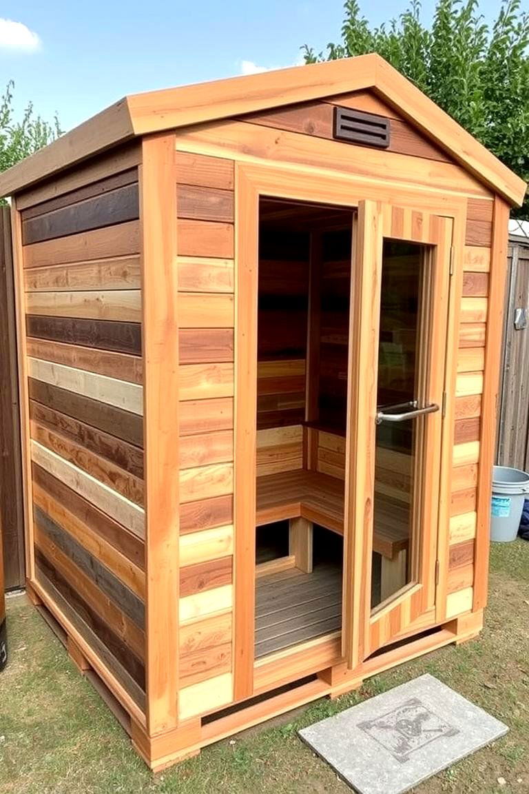 DIY Pallet Sauna Creation - 24 Outdoor Sauna Ideas