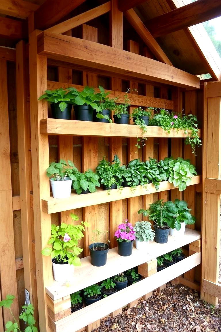 DIY Pallet Shelves - 24 Greenhouse Shelving Ideas