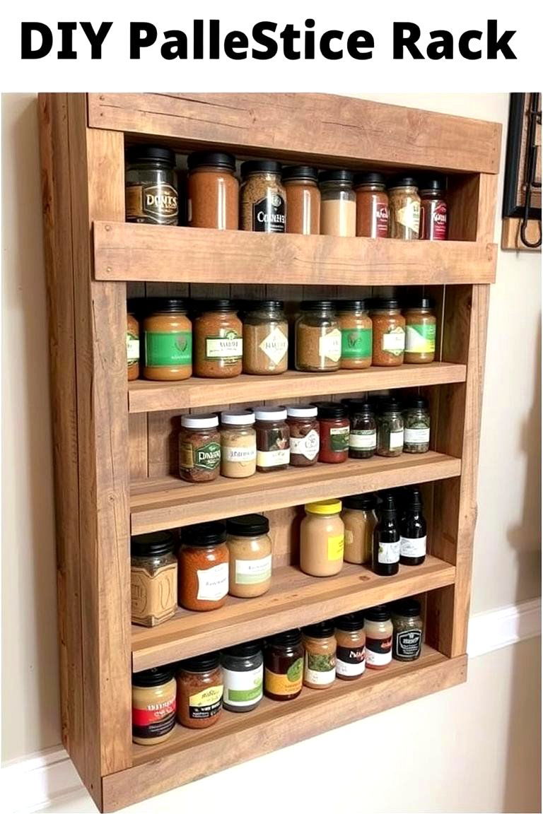 DIY Pallet Spice Rack - 24 Spice Rack Ideas