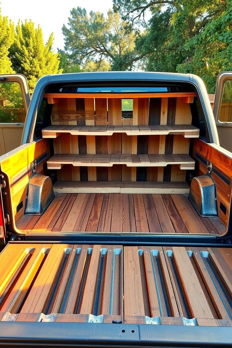 DIY Pallet Storage Platform - 24 Truck Bed Storage Ideas