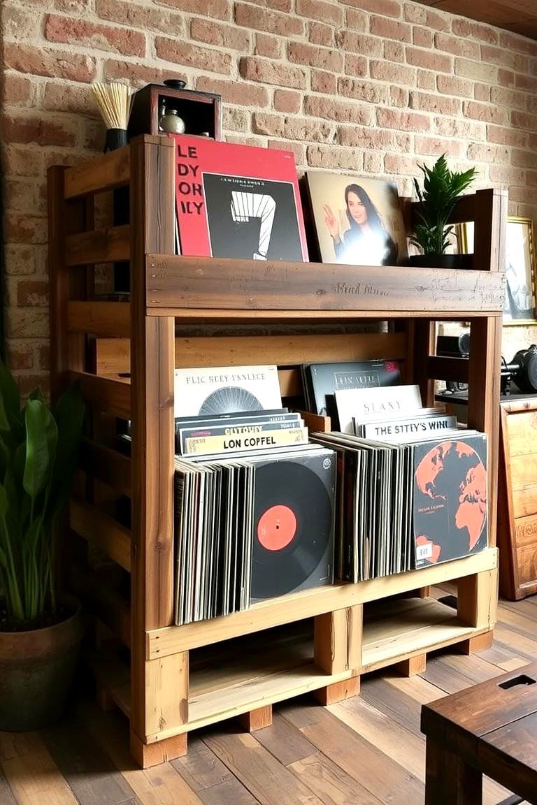 DIY Pallet Storage - 24 Vinyl Record Storage Ideas