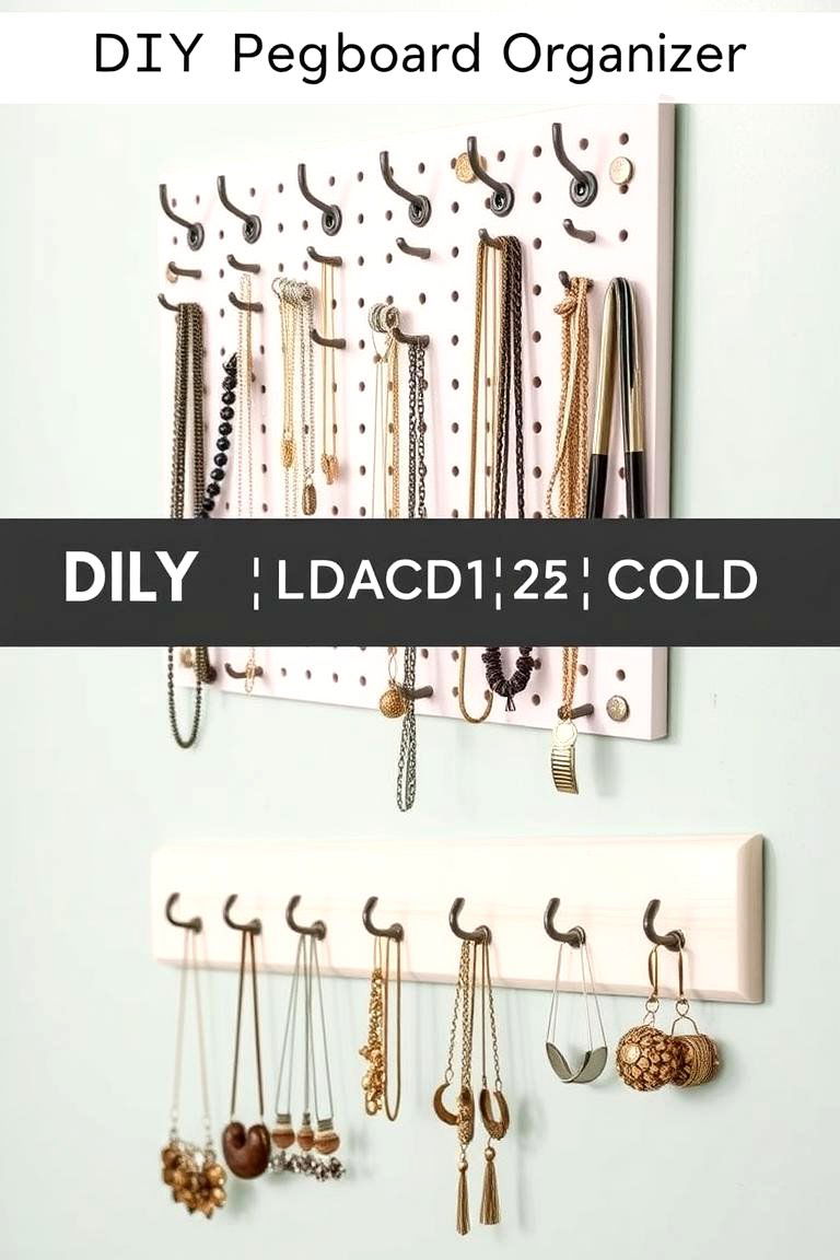 DIY Pegboard Organizer - 24 Jewelry Storage Ideas
