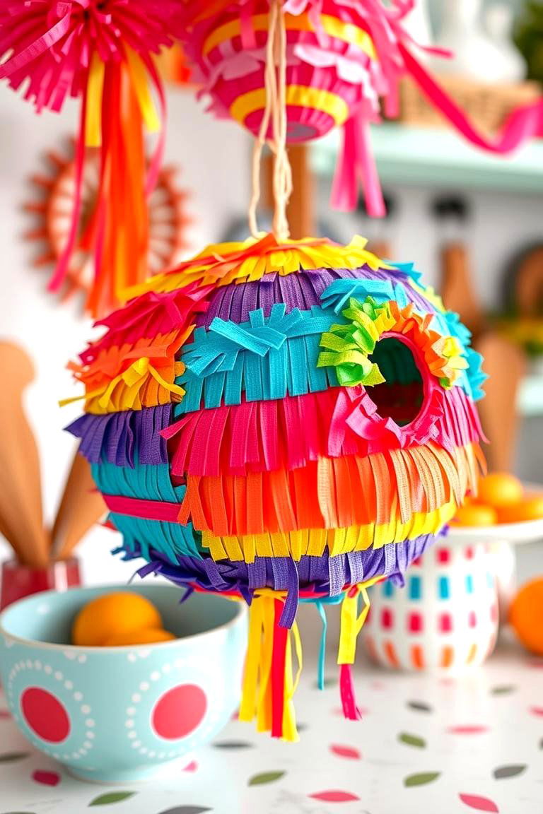 DIY Piata Inspired Kitchen Decor - 24 Mexican Outdoor Kitchen Ideas