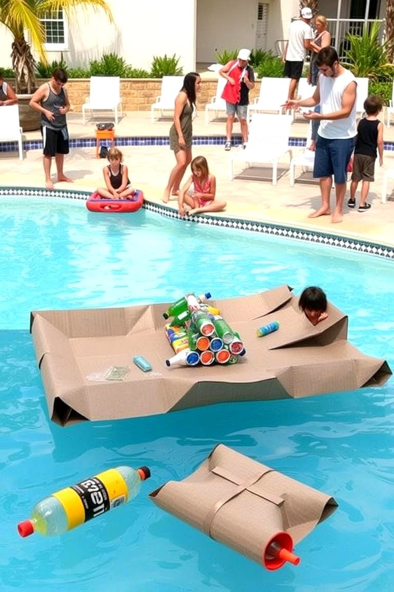 DIY Raft Building Pool Party - 24 Pool Party Ideas