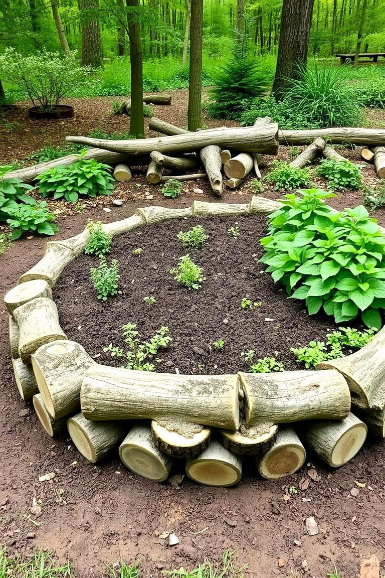 DIY Raised Beds from Tree Logs - 24 Inexpensive Raised Garden Bed Ideas