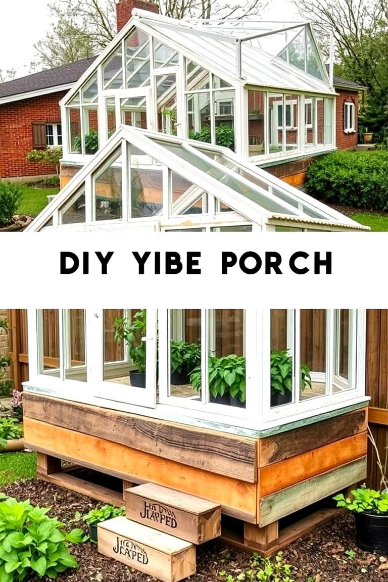 DIY Recycled Greenhouse - 24 Porch Greenhouse Ideas