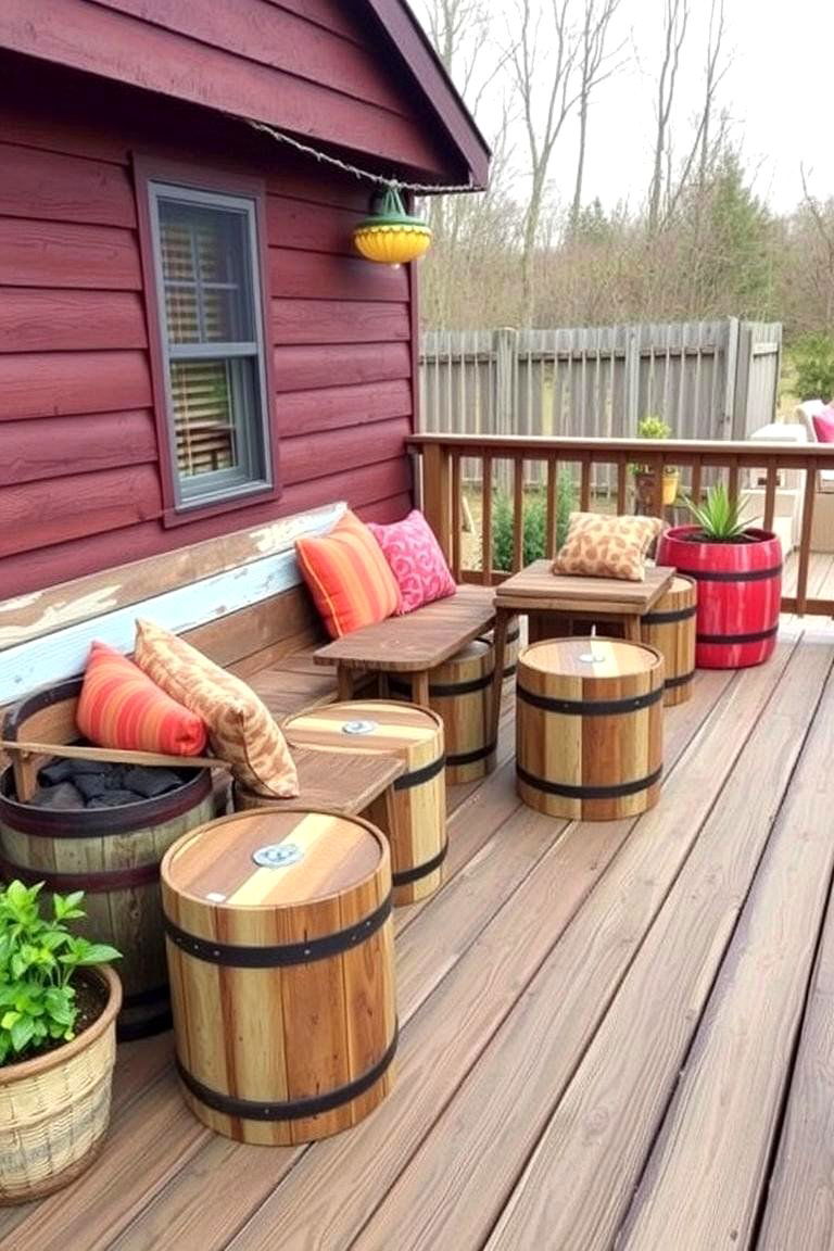 DIY Recycled Material Seating - 24 Deck Seating Ideas