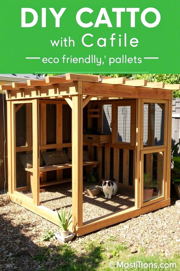 DIY Recycled Materials Catio - 24 Outdoor Catio Ideas