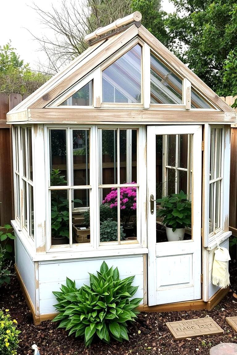 DIY Recycled Materials Greenhouse - 24 Corner Greenhouse Ideas