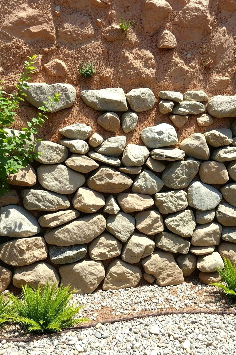 DIY Rock Garden Wall - 24 Ideas Cheap Ways to Block Neighbors View