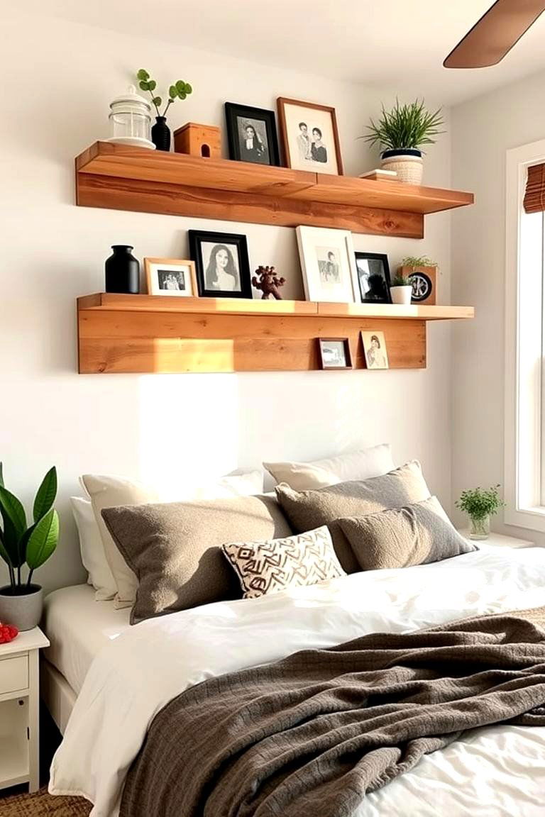 DIY Rustic Pallet Shelves - 24 Bedroom Shelving Ideas
