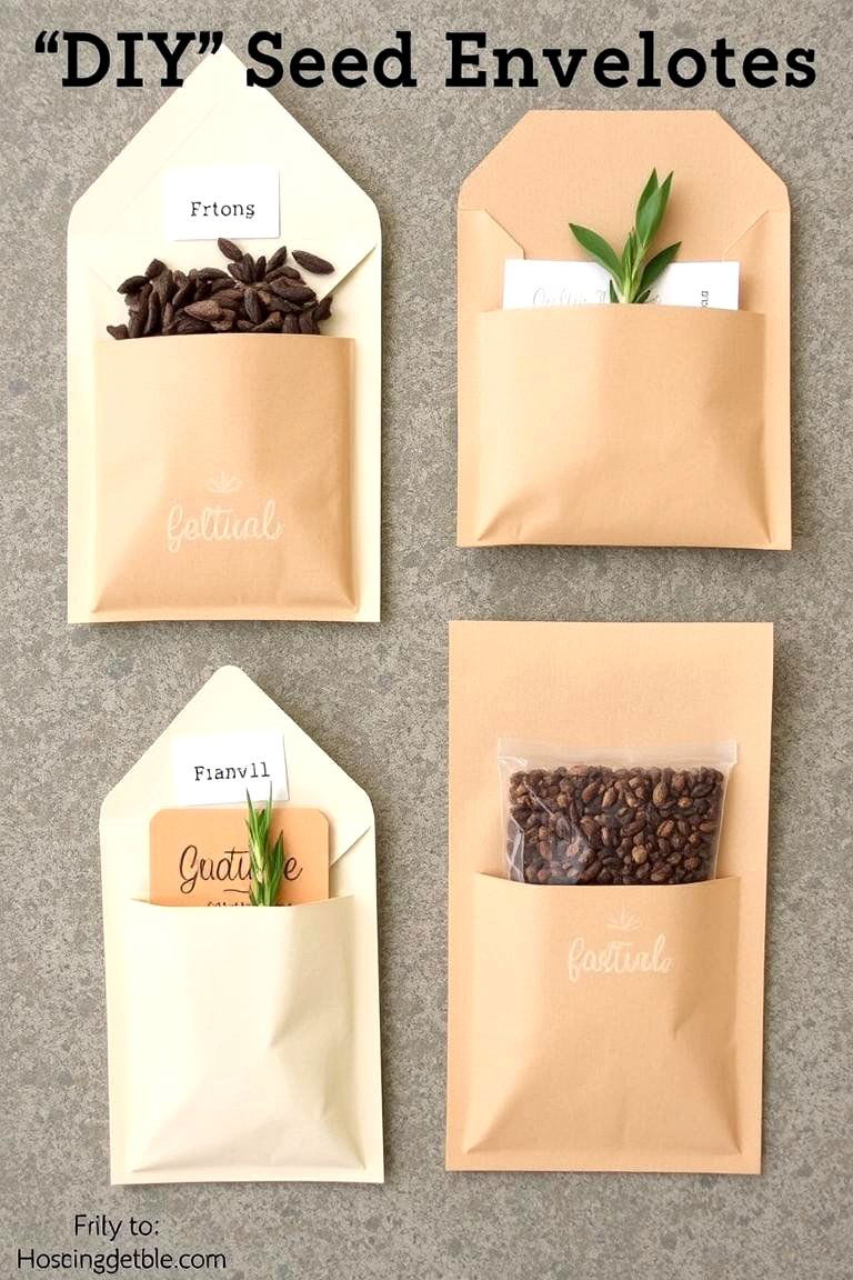 DIY Seed Envelopes with Pockets - 24 Seed Storage Ideas