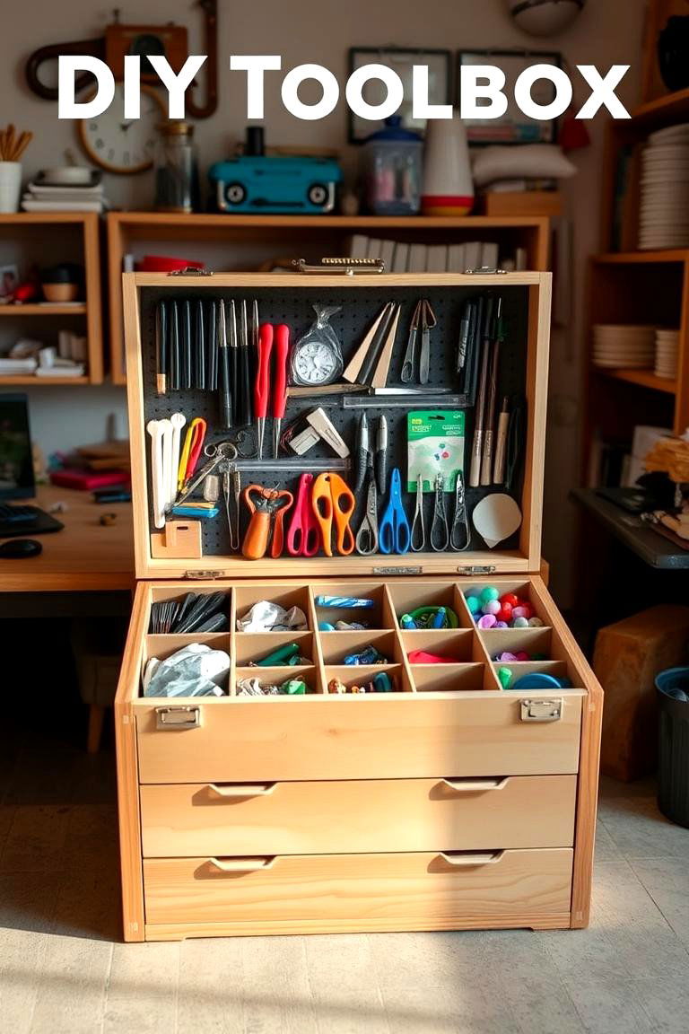 DIY Toolboxes for Craft Accessories - 24 Craft Room Organization Ideas
