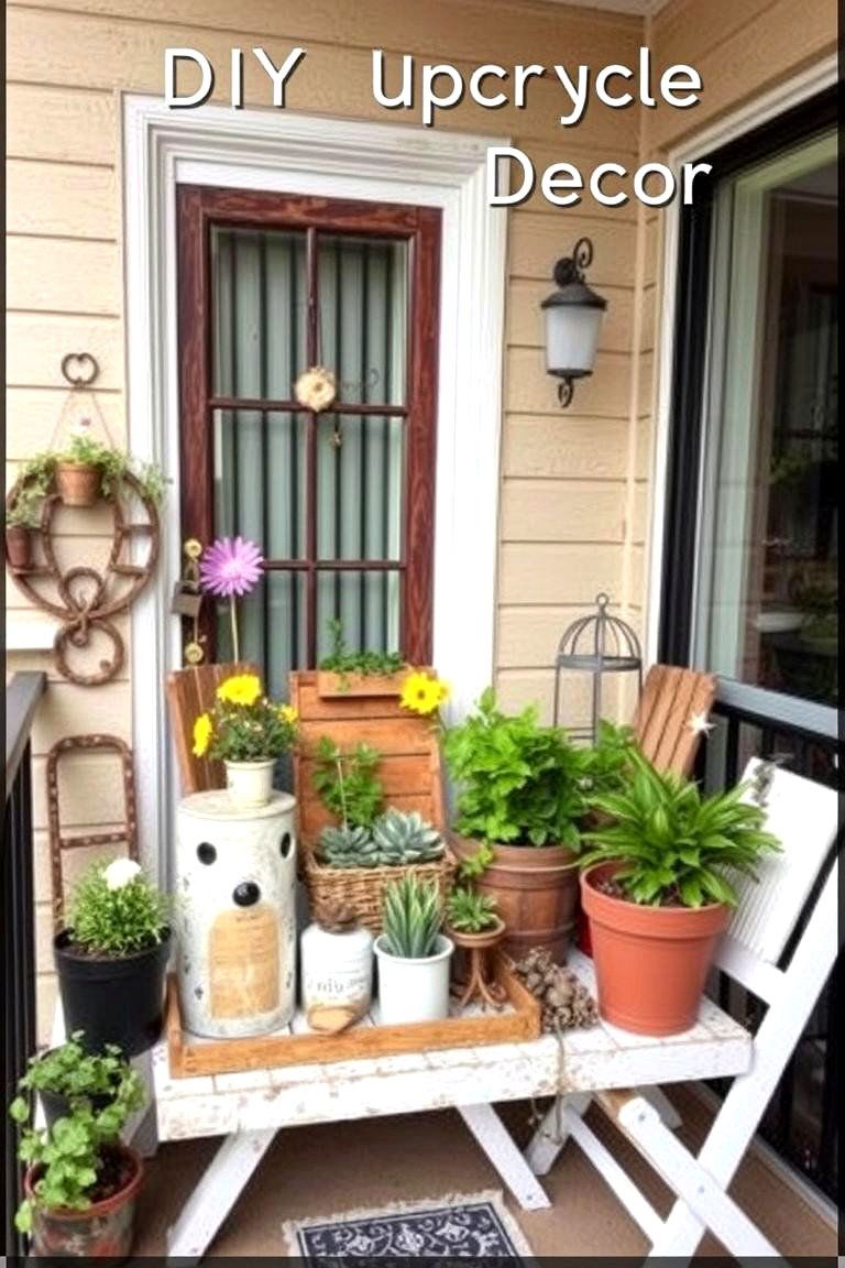 DIY Upcycled Decor - 24 Small Balcony Ideas