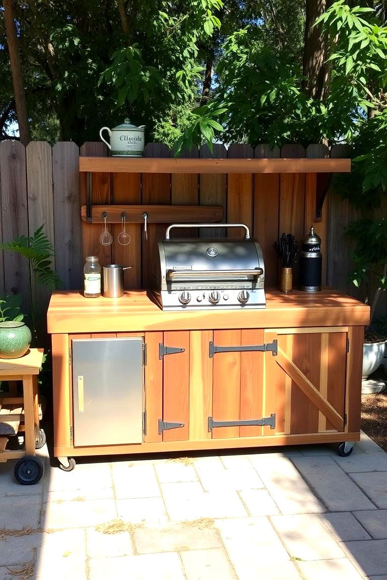 DIY Upcycled Grill Station - 24 Grill Station Ideas