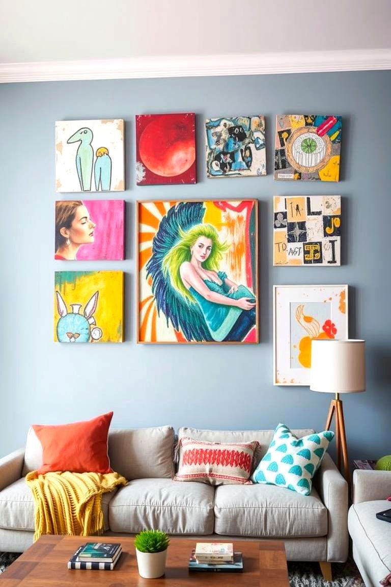 DIY Wall Art Wonders - 24 Budget Apartment Living Room Ideas