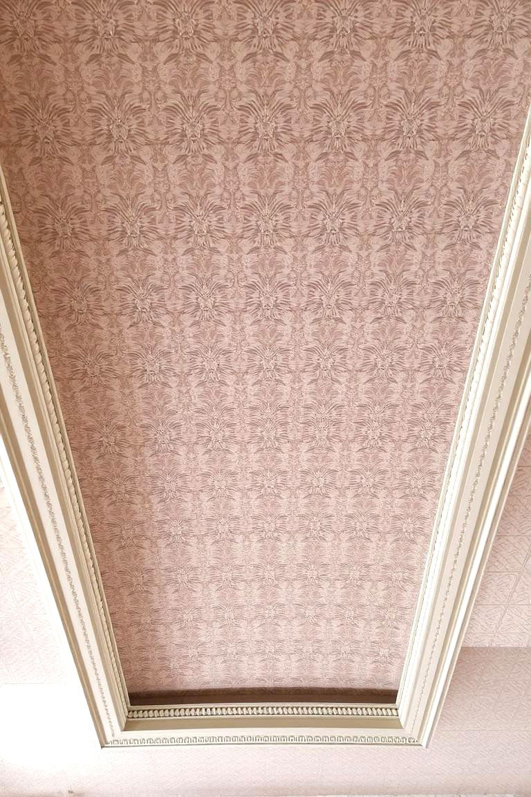 DIY Wallpapered Ceiling - 24 Cheap Ceiling Ideas