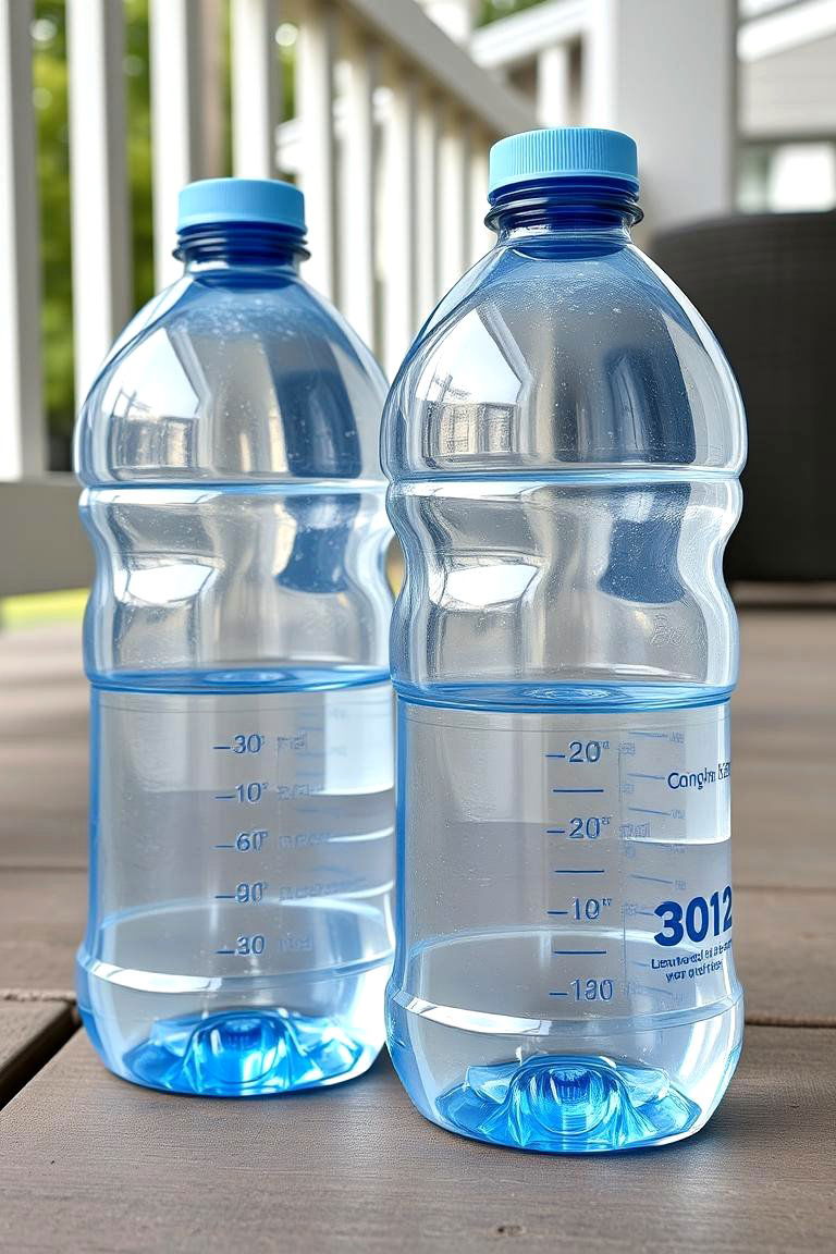 DIY Water Bottle Weights - 24 Outdoor Gym Ideas