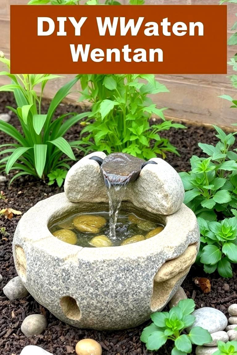 DIY Water Fountain - 24 Backyard Ideas on a Budget