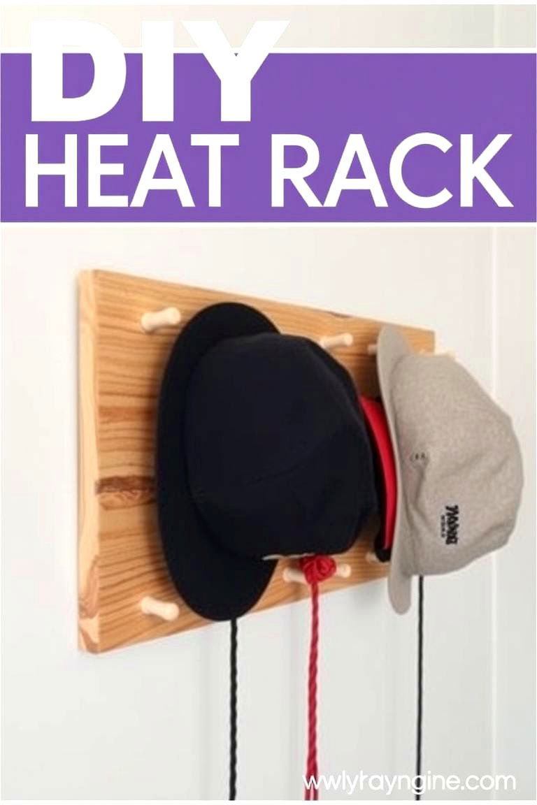 DIY Wooden Dowel Hat Rack - 24 Hat Rack Ideas