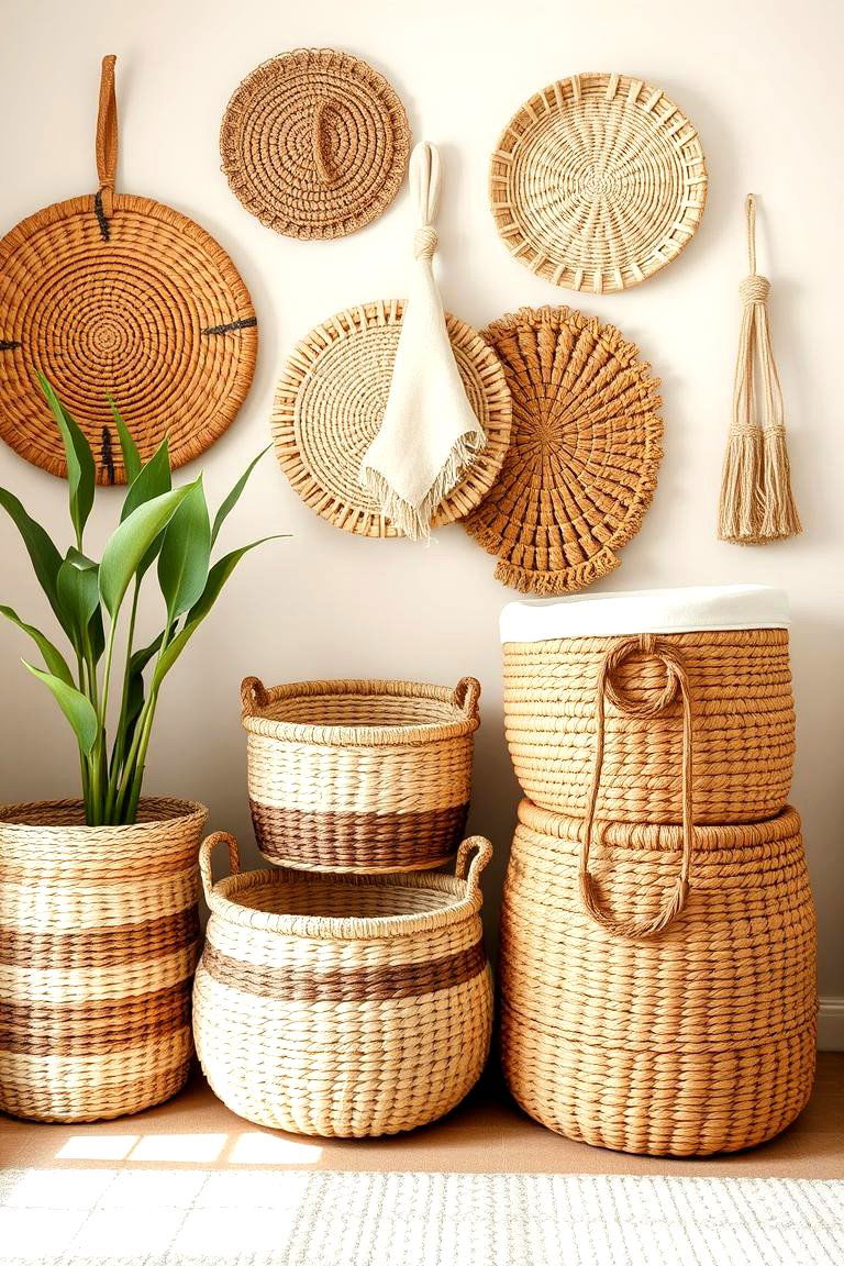 DIY Woven Baskets - 24 Boho Nursery Ideas