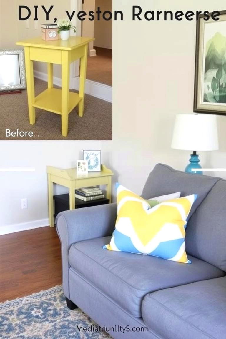 DIY Yellow and Blue Decor Projects - 24 Yellow and Blue Living Room Ideas