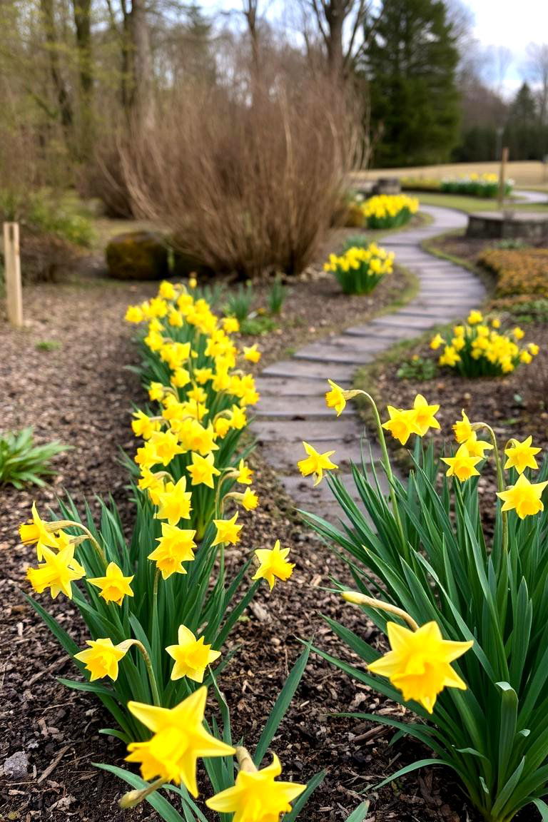 Daffodil Garden Pathways - 24 Daffodil Garden Ideas