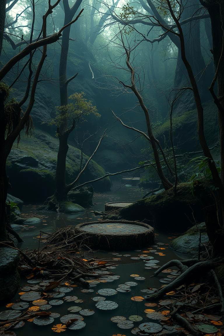 Dagobah Swamp Study - 24 Star Wars Room Ideas