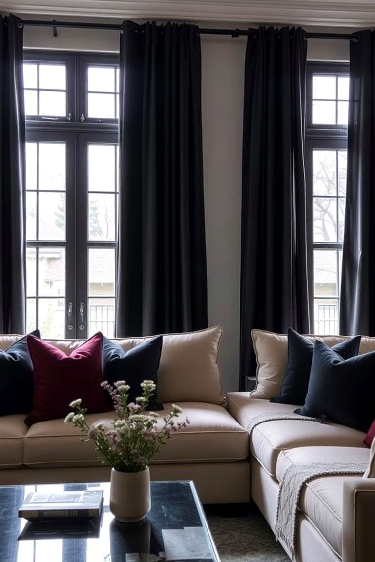 Dark Accents and Accessories - 24 Moody Living Room Ideas