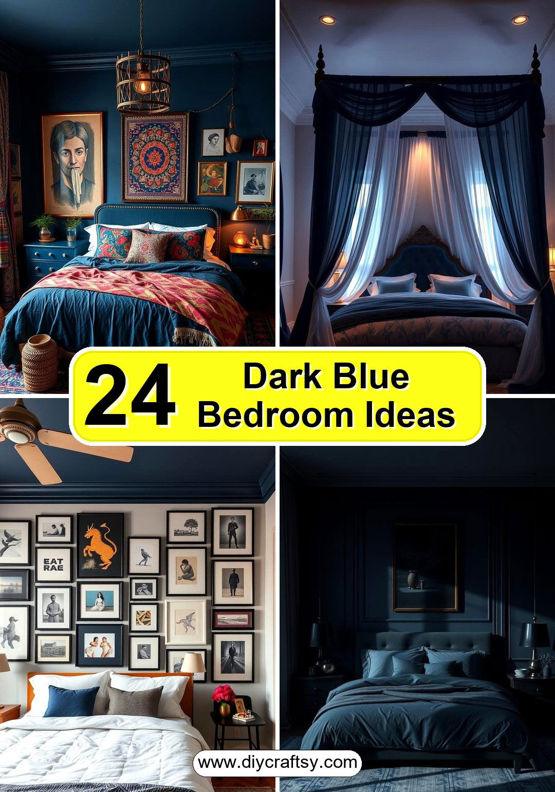 Dark Blue Bedroom Ideas