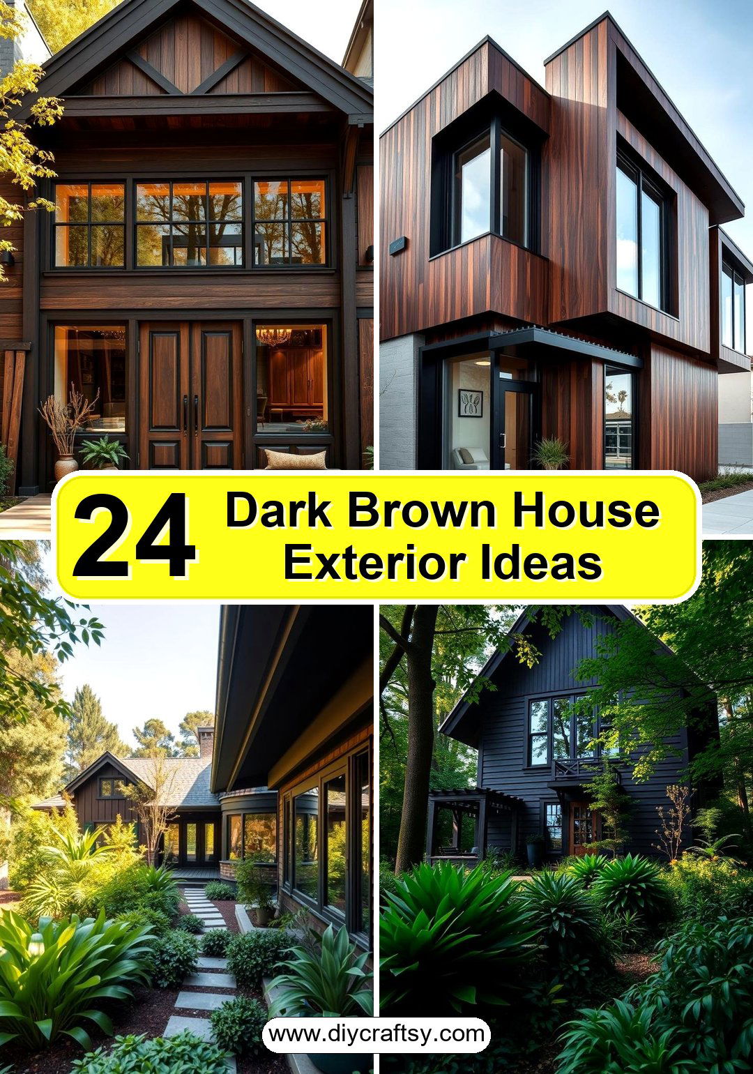 Dark Brown House Exterior Ideas