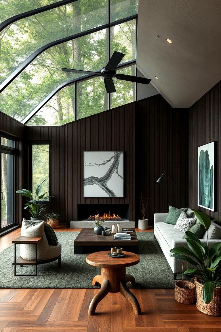 Dark Forest Inspiration - 24 Dark Living Room Ideas