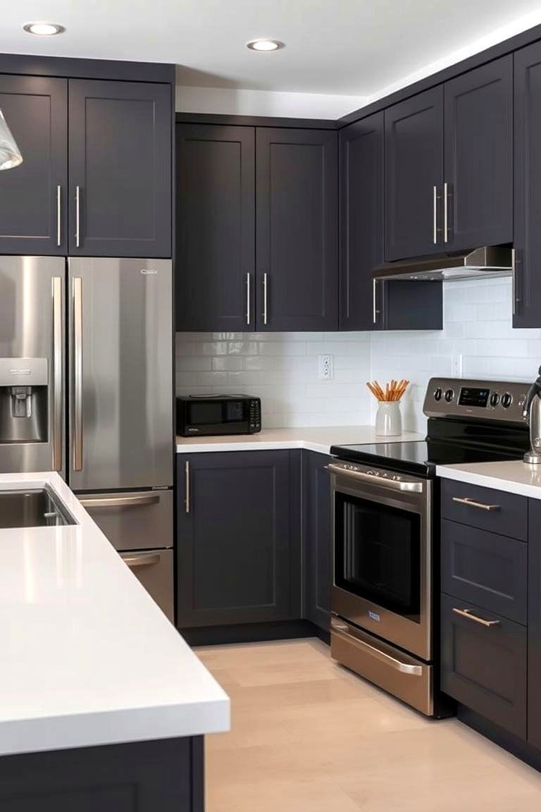 Dark Gray Cabinets for a Modern Look - 24 Gray Kitchens