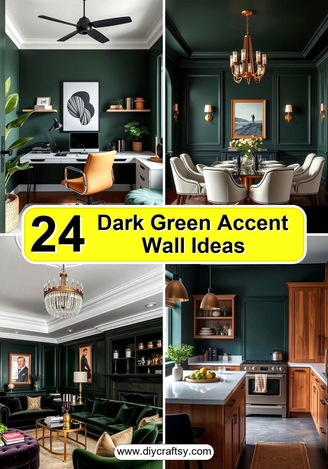 Dark Green Accent Wall Ideas