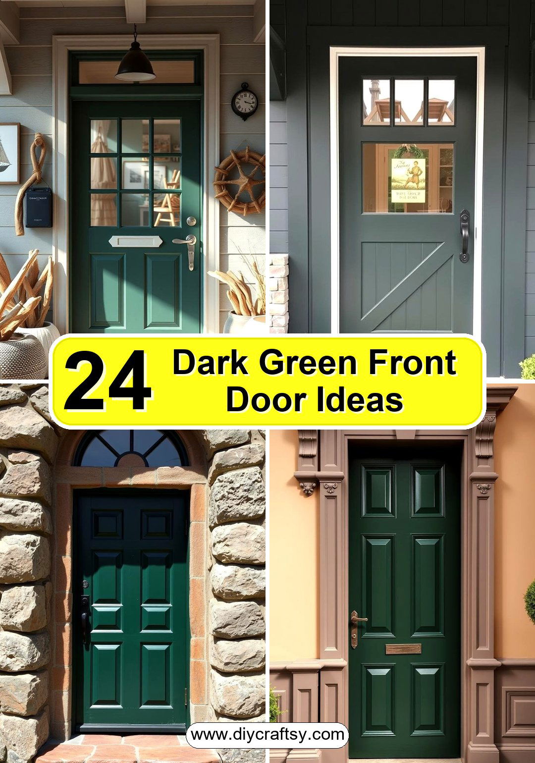 Dark Green Front Door Ideas