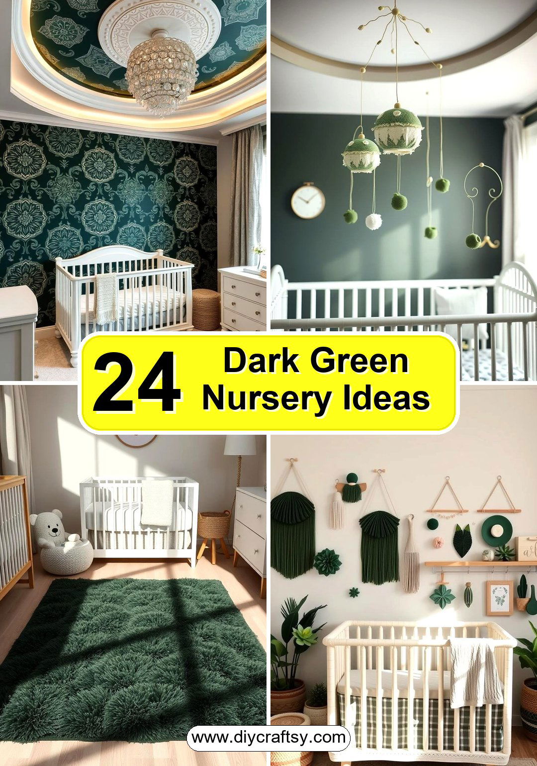 Dark Green Nursery Ideas
