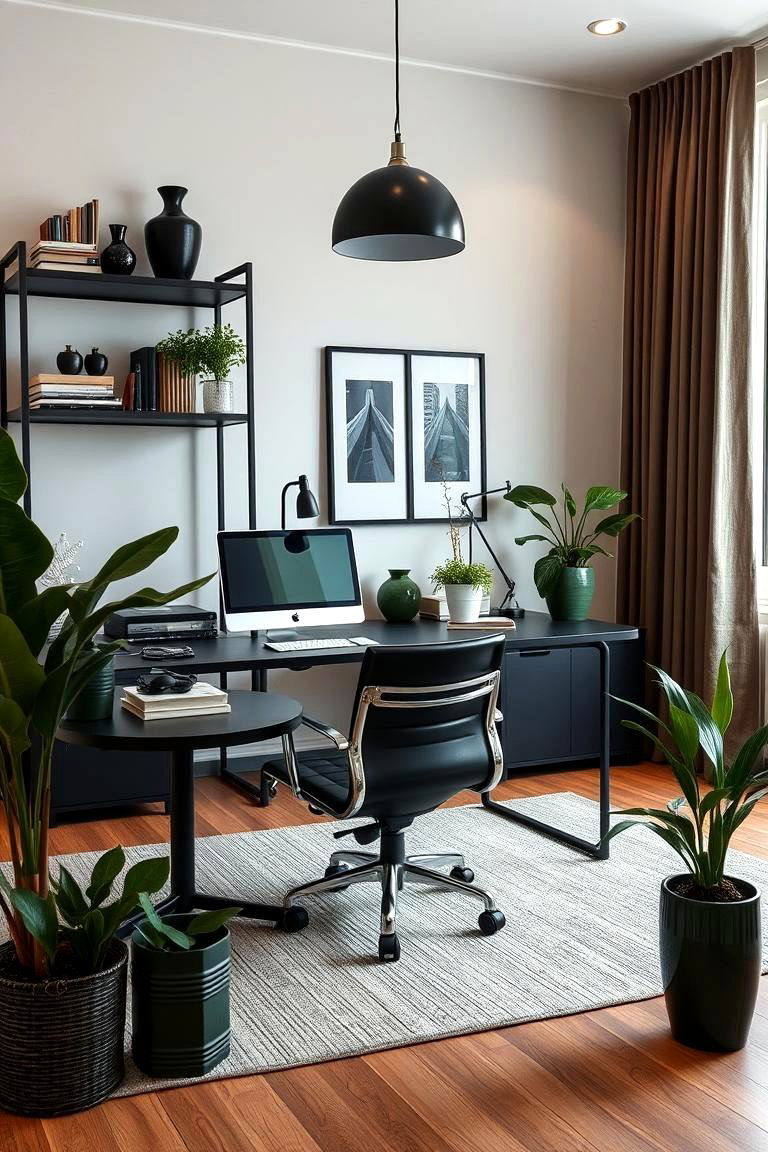 Dark Green Office Accents Galore - 24 Dark Green Office Ideas and Inspiration