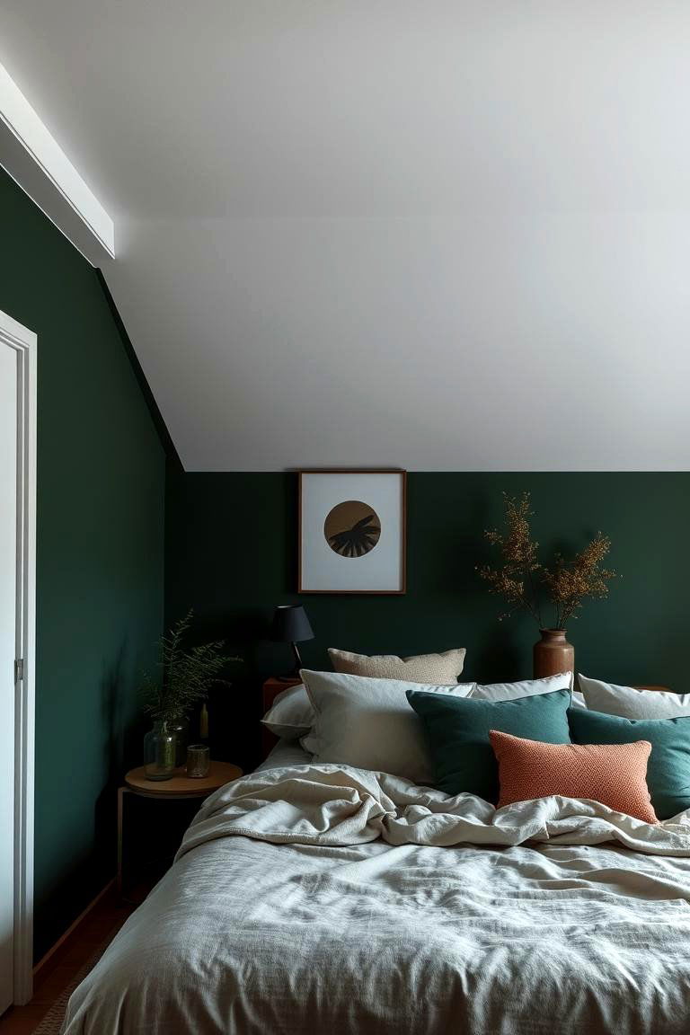 Dark Green in the Bedroom - 24 Dark Green Accent Wall Ideas