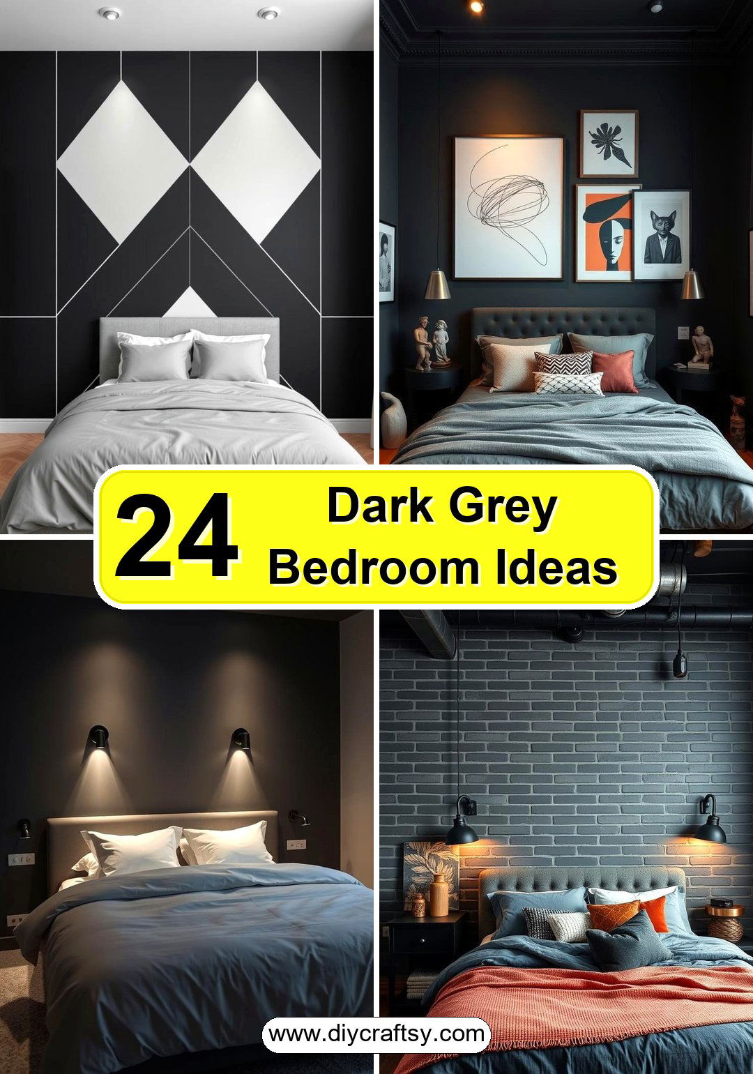 Dark Grey Bedroom Ideas