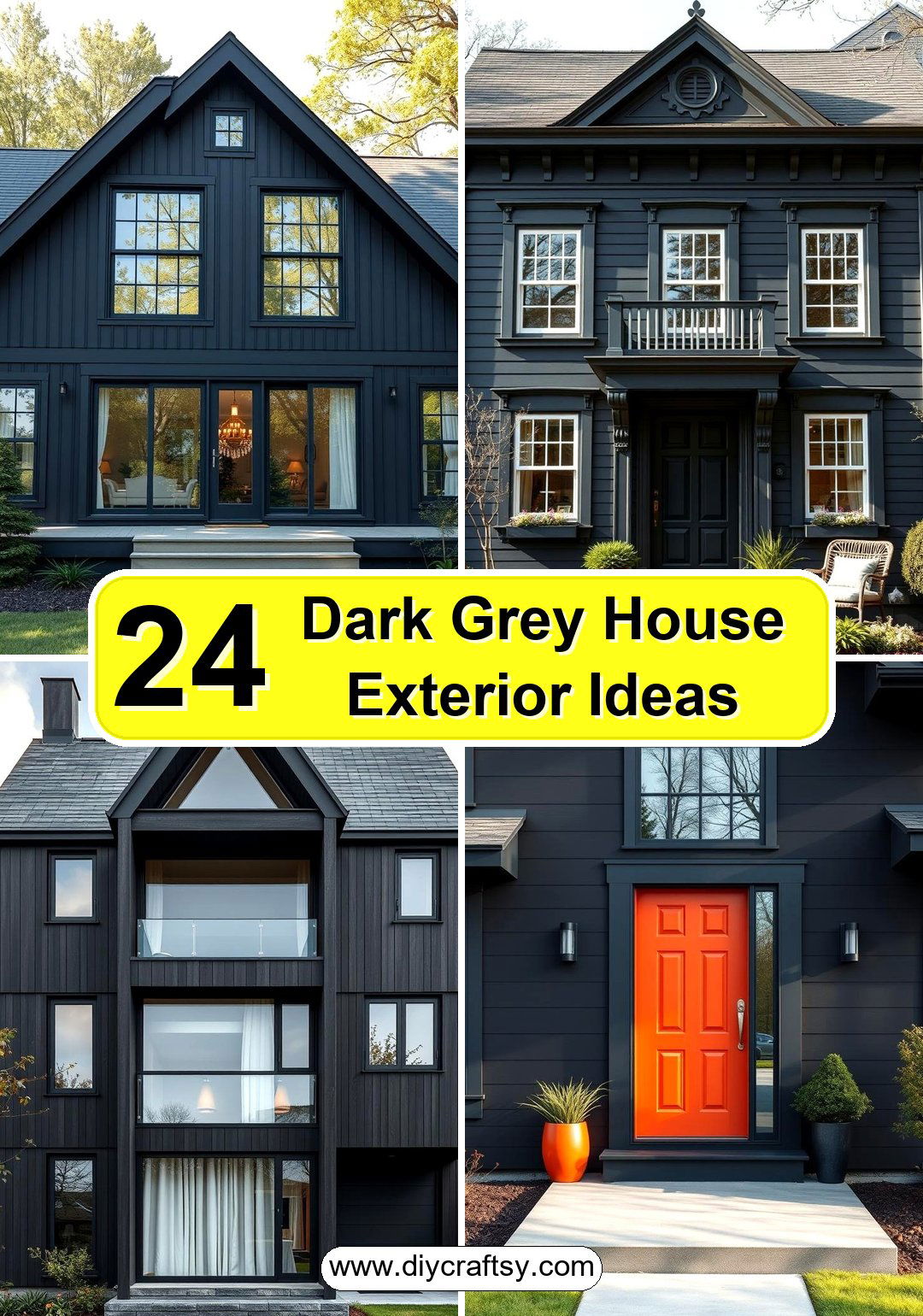 Dark Grey House Exterior Ideas